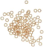 ✨ beadaholique 22k gold open jump rings, 3mm, 22-gauge, pack of 100 - h20-1387fn logo