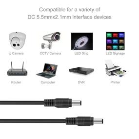 img 1 attached to 🔌 Onite 2pcs 3ft DC Male to Male Power Adapter Cable, 20AWG Cord 5.5x2.1mm for LED Strip, Surveillance Camera, CCTV Security Camera, LED Display, IP Camera, DVR, Router, Invoice Printer