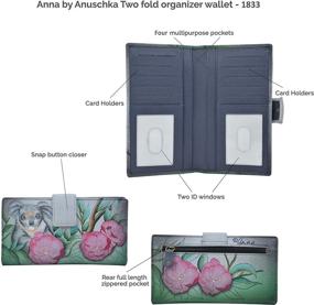 img 1 attached to 👛 Anna by Anuschka Hand Painted Leather - Bi-Fold Organizer Wallet: Stylish & Functional Women's Wallet Choice