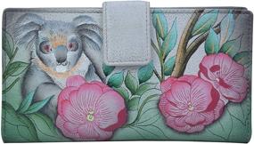 img 4 attached to 👛 Anna by Anuschka Hand Painted Leather - Bi-Fold Organizer Wallet: Stylish & Functional Women's Wallet Choice