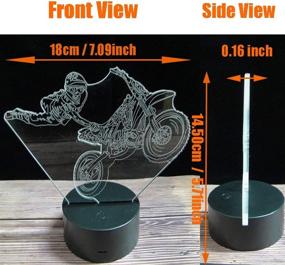 img 2 attached to Hipiya Motorcycle LED 3D Illusion USB Night Light - Ideal Motocross Gift for Boys, Men, and Motorcycle enthusiasts!