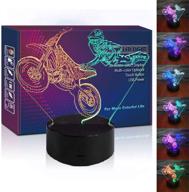 hipiya motorcycle led 3d illusion usb night light - ideal motocross gift for boys, men, and motorcycle enthusiasts! logo