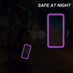 img 1 attached to 🏃 RUNBACH Galaxy Armband: Sweatproof Sportband Bag for Samsung Galaxy S20+/S10+/S9+/S8+ – Fingerprint Touch, Key Holder, Card Slot (Purple)