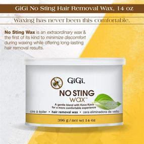 img 3 attached to 🧖 Gigi No Sting Hair Removal Soft Wax for Sensitive Skin - Gentle 1-pack, 14 oz, with Kava Kava