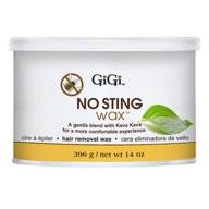 🧖 gigi no sting hair removal soft wax for sensitive skin - gentle 1-pack, 14 oz, with kava kava logo