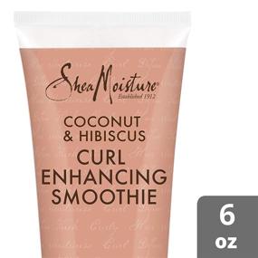 img 3 attached to 🌀 Крем-смузи для улучшения завитков SheaMoisture: увлажняющий кокос и гибискус для густых, кудрявых волос (6 унций)