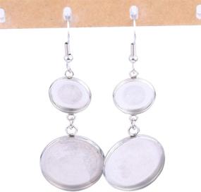 img 4 attached to Reidgaller Stainless Cabochon Findings Earrings Beading & Jewelry Making