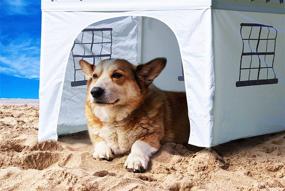 img 1 attached to 🐶 Caravan Canopy PUP02010 PupUp Canopy: Instant Portable Shelter for Small Dogs, White/Purple