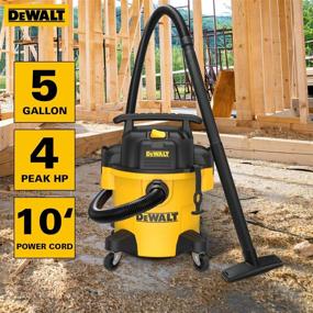 img 3 attached to 🔸 DEWALT DXV05P 5 Gallon Poly Wet Dry 4 Peak HP Shop Vacuum in Yellow and Black