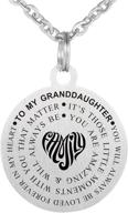 kisseason stainless inspirational granddaughter keychain logo