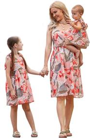 img 4 attached to PopReal: Adorable Shoulder Straps Bowknot Sundress for Girls