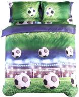 🏈 wowelife football playground comforter set for kids - home store included logo