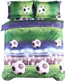 img 4 attached to 🏈 Wowelife Football Playground Comforter Set for Kids - Home Store Included