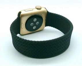 img 3 attached to Silicone Braided Watchband 38 40Mm Length