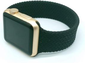 img 4 attached to Silicone Braided Watchband 38 40Mm Length