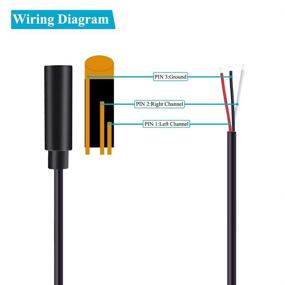 img 3 attached to 🔌 Fancasee (2 Pack) Replacement 3.5mm Female Jack to Bare Wire TRS Stereo Connector Cable - Repair Headphone Headset Earphone Cable with 1/8" Plug
