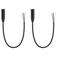 🔌 fancasee (2 pack) replacement 3.5mm female jack to bare wire trs stereo connector cable - repair headphone headset earphone cable with 1/8" plug logo