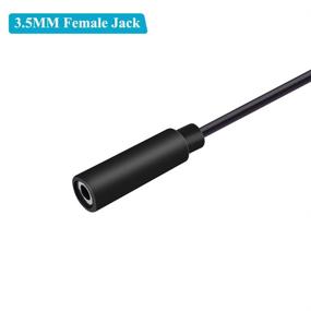 img 2 attached to 🔌 Fancasee (2 Pack) Replacement 3.5mm Female Jack to Bare Wire TRS Stereo Connector Cable - Repair Headphone Headset Earphone Cable with 1/8" Plug