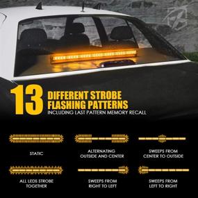 img 1 attached to 🚨 Xprite 31.5" Amber LED Emergency Traffic Advisor Strobe Warning Light Bar - Ideal for Construction Vehicles, Trucks, SUVs & ATVs - Powerful Flashing Lightbar with Cigarette Lighter Suction Cup Mount