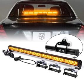 img 4 attached to 🚨 Xprite 31.5" Amber LED Emergency Traffic Advisor Strobe Warning Light Bar - Ideal for Construction Vehicles, Trucks, SUVs & ATVs - Powerful Flashing Lightbar with Cigarette Lighter Suction Cup Mount