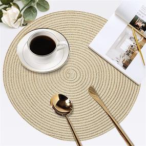 img 3 attached to Enhance Your Dining Experience with Homaxy Round Braided Placemats - Top-Quality Food Service Equipment & Supplies