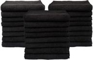 🖤 bliss casa 24 pack salon towels - 16 x 27 inch hand towels for salon, hair, gym, spa (black) logo