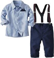 👦 stylish and classy: boarnseorl little boys long sleeve gentleman outfit suits set logo