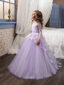 img 3 attached to 👗 Charming Communion Dresses with Carat Sleeves for Girls' Clothing