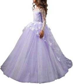 img 4 attached to 👗 Charming Communion Dresses with Carat Sleeves for Girls' Clothing