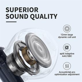 img 2 attached to 🎧 Haylou Moripods True Wireless Earbuds Bluetooth V5.2 Headphones with Qualcomm QCC3040 TWS Stereo Earphones, 4-Mic Enclosure, CVC 8.0 Noise Cancellation, aptX Adaptive, 24-Hour Playtime (Blue)