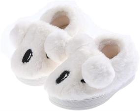 img 4 attached to XYLUIGI Kids Cute Animal Slippers, Warm Winter House Shoes for Boys and Girls, Fur Lined Indoor and Outdoor Slippers