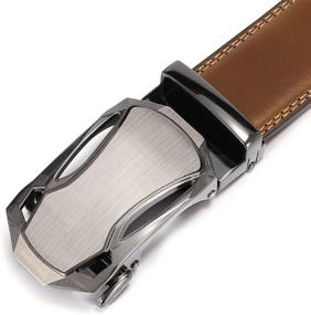 img 3 attached to 👔 Men's Leather Ratchet Comfort Automatic Buckle Belt Accessory