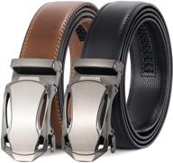 👔 men's leather ratchet comfort automatic buckle belt accessory logo