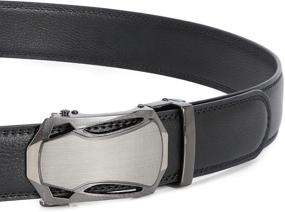 img 1 attached to 👔 Men's Leather Ratchet Comfort Automatic Buckle Belt Accessory