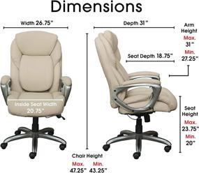 img 2 attached to Serta 48096A Fit Chair Ivory Furniture
