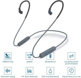 img 1 attached to 🎧 Наушники KZ ZSN Pro Metal + Набор KZ APTX HD Bluetooth 5.0 + вкладыши из пенной резины: Комплект окончательного обновления (черный, без микрофона) - бесплатный случайный цвет