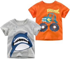 img 3 attached to Футболка с коротким рукавом LeeXiang Toddler 2 Pack: премиальные футболки и рубашки для мальчиков в стиле одежды.