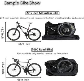 img 2 attached to Aophire Folding Bike Bag: Travel-Friendly Bicycle Case for 26-29 inch Bikes - Ideal for Air Travel, Transport, Shipping