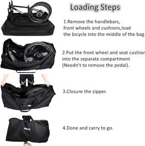 img 3 attached to Aophire Folding Bike Bag: Travel-Friendly Bicycle Case for 26-29 inch Bikes - Ideal for Air Travel, Transport, Shipping