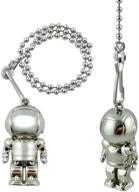 wayilea ceiling fan and light pulls chain: stainless steel beaded chains with astronaut ornaments - ideal space-themed decor for kids' gifts & lamp fixtures logo