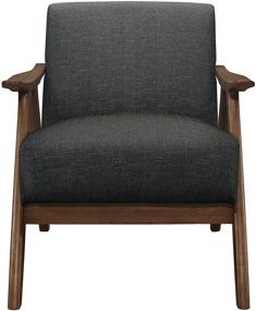 img 3 attached to Stylish and Comfortable: Lexicon Elle Accent Chair in Dark Gray