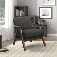 stylish and comfortable: lexicon elle accent chair in dark gray логотип