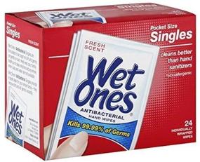 img 2 attached to Wet Ones Singles 24-Count Wipes, Pack of 3 - Convenient Wet Wipes Bundle