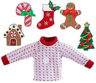 🎄 adorable elf shelf boy sweater set: perfect for festive holiday style! logo