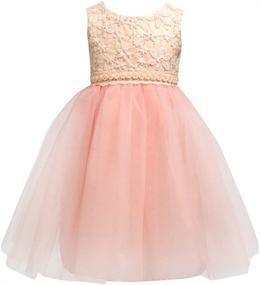 img 4 attached to Girls' Clothing and 🌸 Dresses: Flower Lace Baby Girl Dress