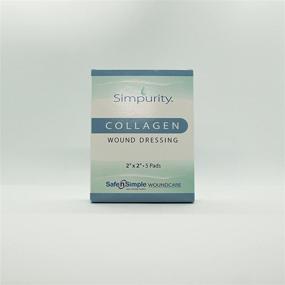 img 4 attached to 💎 Pure Collagen Wound Dressing Pads - Simpurity, 2x2 Inches, Pack of 5