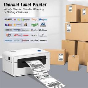 img 3 attached to 🖨️ Thermal Label Printer with 4X6 Labels - Ideal for Small Business Shipping, Etsy, Shopify, eBay, Amazon, FedEx Compatible