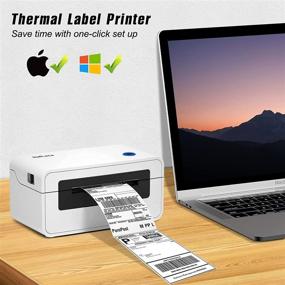 img 2 attached to 🖨️ Thermal Label Printer with 4X6 Labels - Ideal for Small Business Shipping, Etsy, Shopify, eBay, Amazon, FedEx Compatible