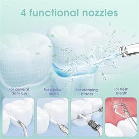 img 1 attached to Jeezfee Portable Water Pick for Travel - Cordless Dental Oral Irrigator for Braces & Bridges, Water Flosser Tooth Cleaner for Teeth - IPX7 Waterproof Teeth Cleaner for Home