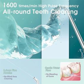 img 2 attached to Jeezfee Portable Water Pick for Travel - Cordless Dental Oral Irrigator for Braces & Bridges, Water Flosser Tooth Cleaner for Teeth - IPX7 Waterproof Teeth Cleaner for Home